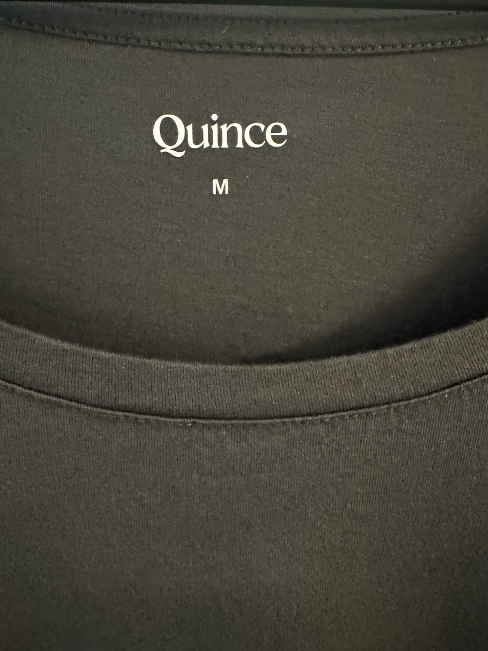 Quince Black Scoop Neck Short Sleeve Tee - Picture 2 of 3